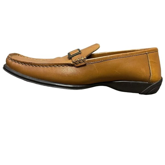 Florsheim Brown Leather Monk Strap Square Moc Toe Loafer Shoes Mens Size 10.5 D main image 10